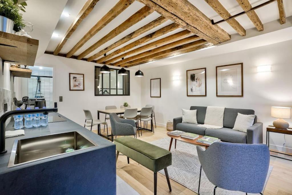 Magnifique Appartement Pour 6 - Montorgueil Paris Dış mekan fotoğraf